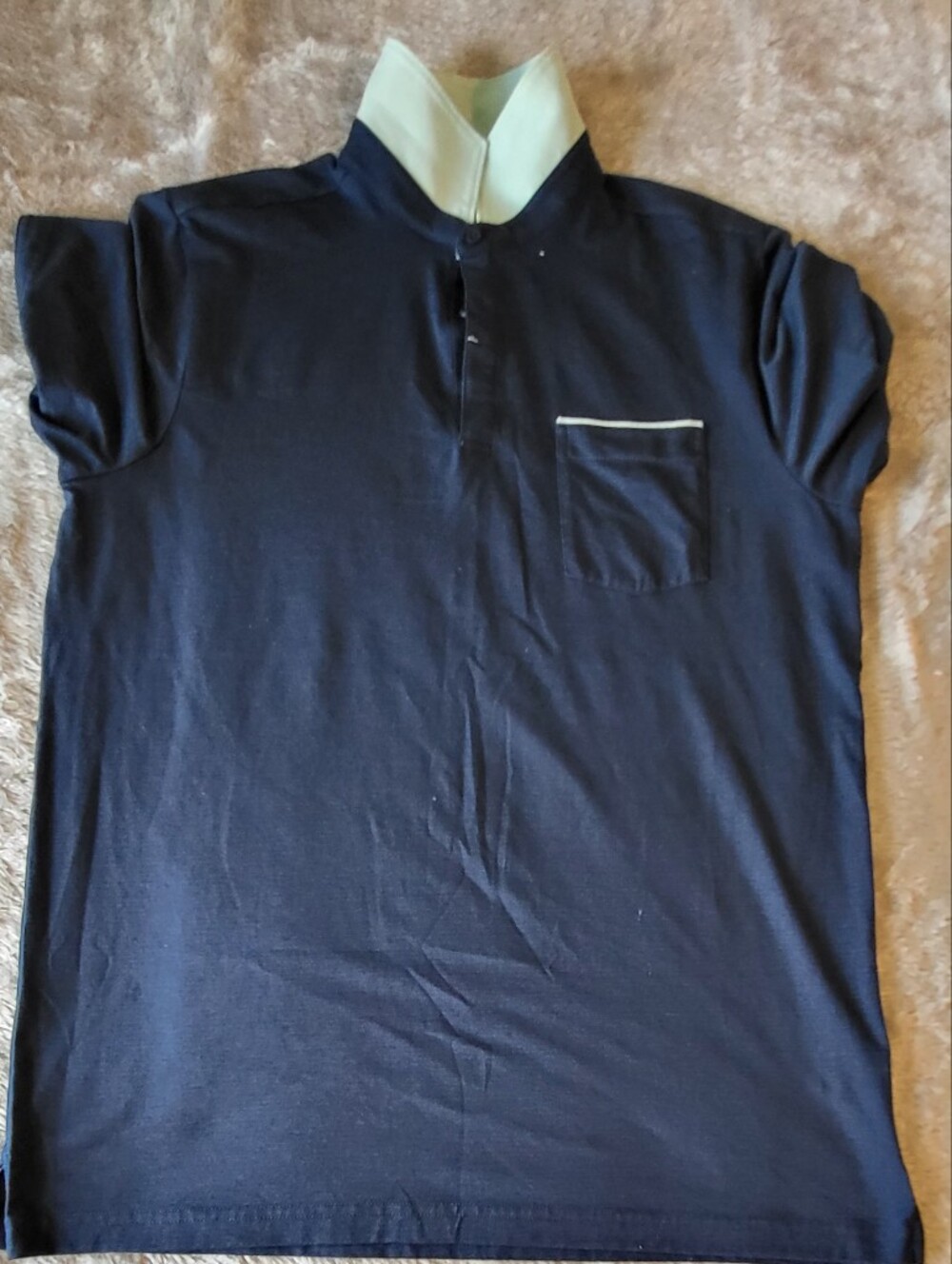 Travis Mathew Navy Polo with Light Contrast Collar